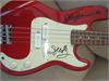 Fender style Bass guitar signed by John Illsey of Dire Straits